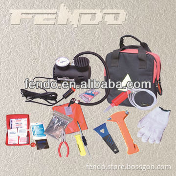 hot sale car emergency repair tool kit with air compressor